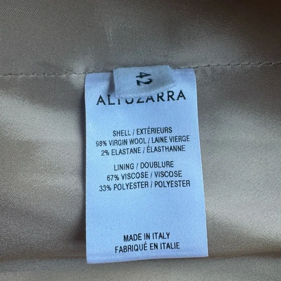 ALTUZARRA ✨STUNNING ✨ NEW ✨Indiana Tan Blazer Wool Sz 42 madeItaly pricefirm!